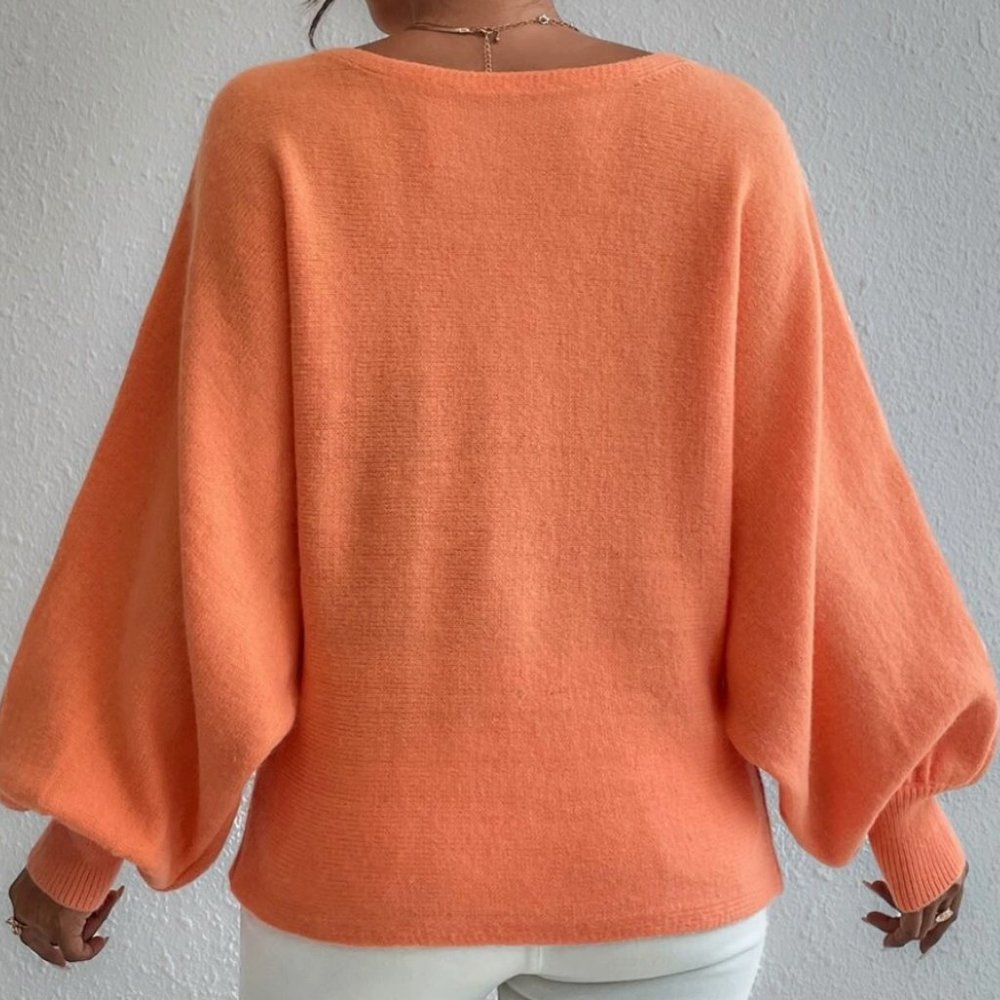 Graphic Pattern Lantern Sleeve Sweater - Picture 2 of 5